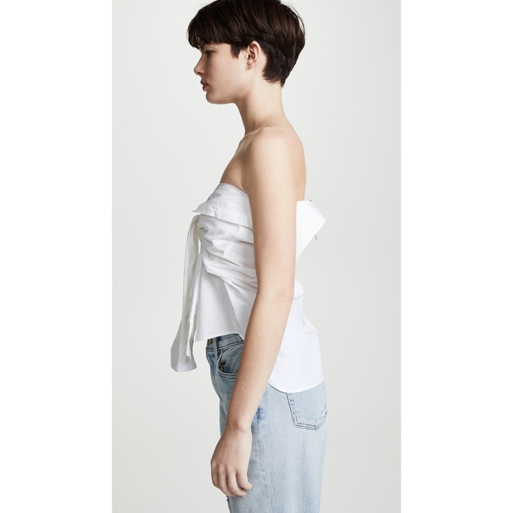 R13 Tied Up Shirt White Avant Garde Strapless S - Picture 2 of 9